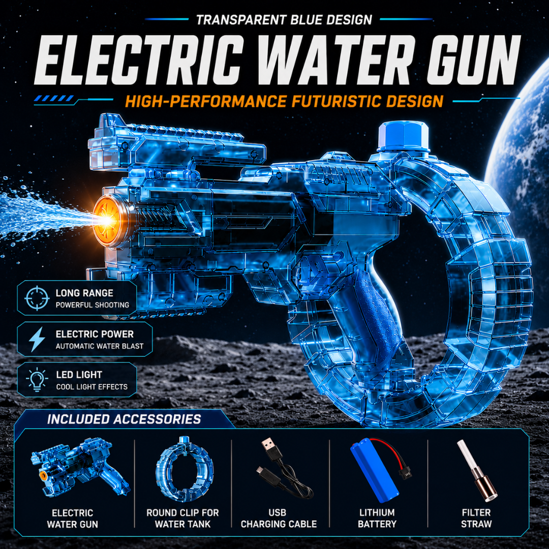 Aquishi™-Pistola de agua eléctrica con luces LED