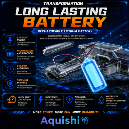 Aquishi™ – pistola de agua eléctrica con luces LED